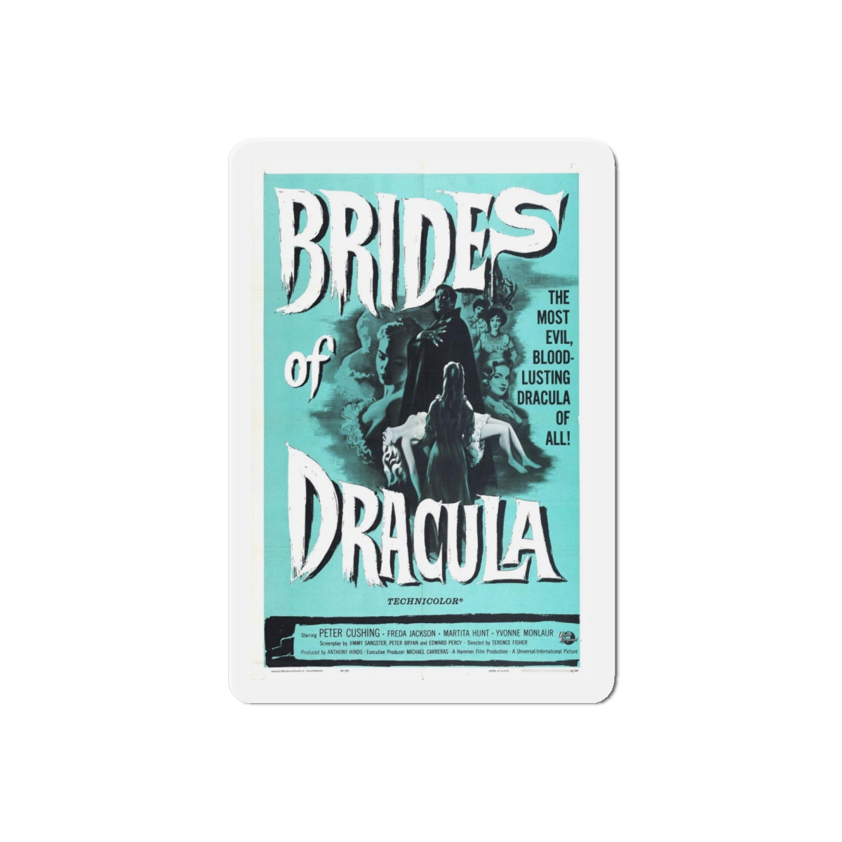 THE BRIDES OF DRACULA (2) 1960 Movie Poster - Refrigerator Magnet-6 Inch-The Sticker Space