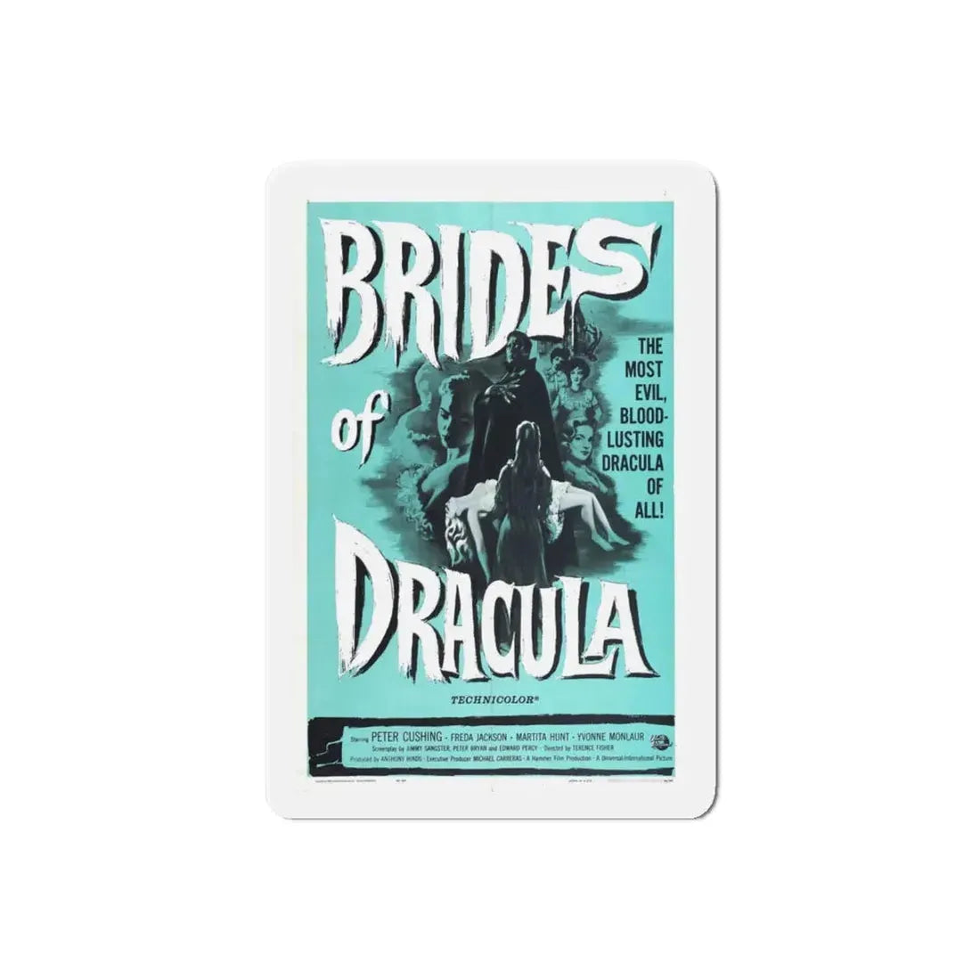 THE BRIDES OF DRACULA (2) 1960 Movie Poster - Refrigerator Magnet 6 Inch Die-Cut - The Sticker Space