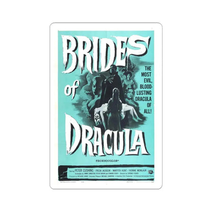 THE BRIDES OF DRACULA (2) 1960 Movie Poster - STICKER Vinyl Kiss-Cut Decal 2 Inch White - The Sticker Space