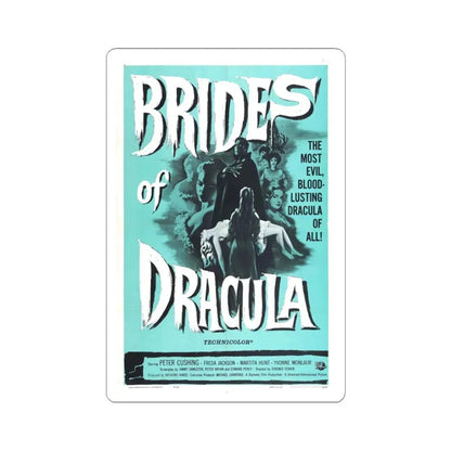 THE BRIDES OF DRACULA (2) 1960 Movie Poster - STICKER Vinyl Kiss-Cut Decal 3 Inch White - The Sticker Space