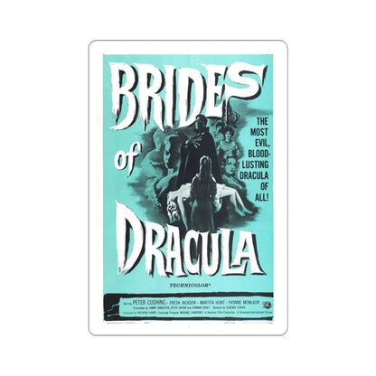 THE BRIDES OF DRACULA (2) 1960 Movie Poster - STICKER Vinyl Kiss-Cut Decal 4 Inch White - The Sticker Space