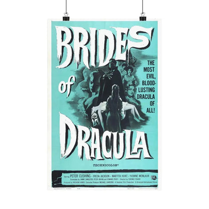 THE BRIDES OF DRACULA (2) 1960 - Paper Movie Poster 12″ x 18″ Matte - The Sticker Space