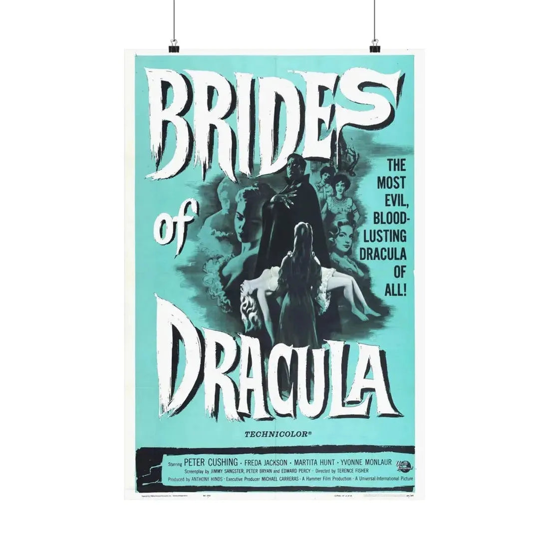 THE BRIDES OF DRACULA (2) 1960 - Paper Movie Poster 20″ x 30″ Matte - The Sticker Space