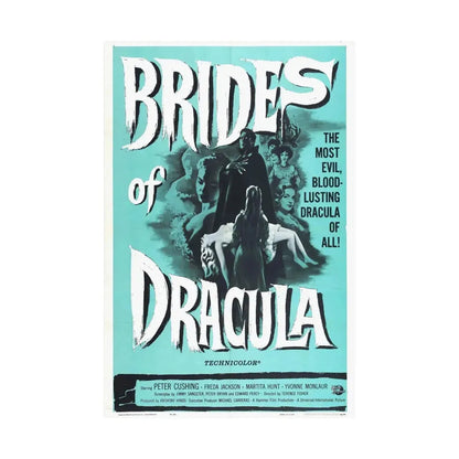THE BRIDES OF DRACULA (2) 1960 - Paper Movie Poster - The Sticker Space