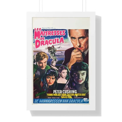 THE BRIDES OF DRACULA (BELGIAN) 1960 - Framed Movie Poster 16″ x 24″ White - The Sticker Space