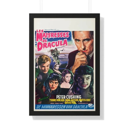 THE BRIDES OF DRACULA (BELGIAN) 1960 - Framed Movie Poster 20" x 30" Black - The Sticker Space