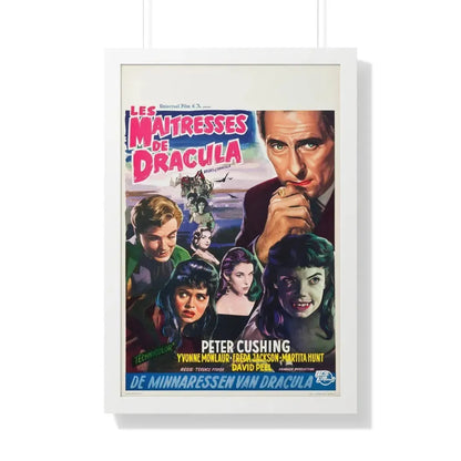 THE BRIDES OF DRACULA (BELGIAN) 1960 - Framed Movie Poster 20" x 30" White - The Sticker Space