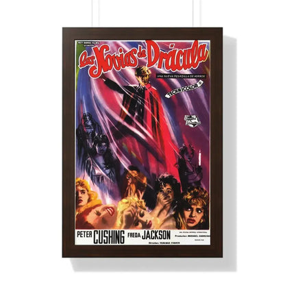 THE BRIDES OF DRACULA (SPANISH) 1960 - Framed Movie Poster 16″ x 24″ Walnut - The Sticker Space