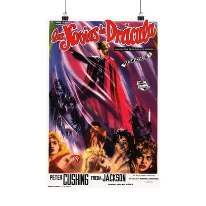 THE BRIDES OF DRACULA (SPANISH) 1960 - Paper Movie Poster 12″ x 18″ Matte - The Sticker Space