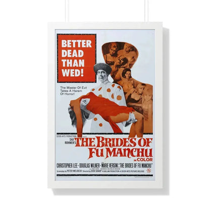 THE BRIDES OF FU MANCHU 1966 - Framed Movie Poster 20" x 30" White - The Sticker Space