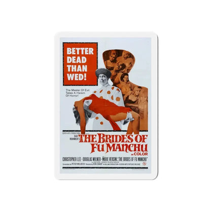 THE BRIDES OF FU MANCHU 1966 Movie Poster - Refrigerator Magnet 3 Inch Die-Cut - The Sticker Space
