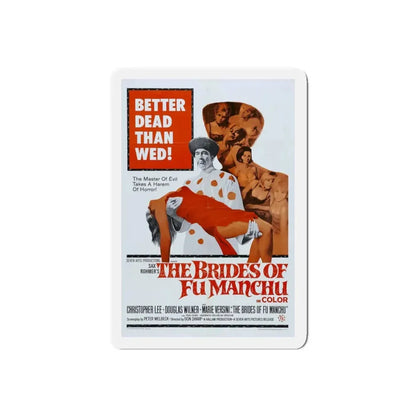 THE BRIDES OF FU MANCHU 1966 Movie Poster - Refrigerator Magnet 5 Inch Die-Cut - The Sticker Space
