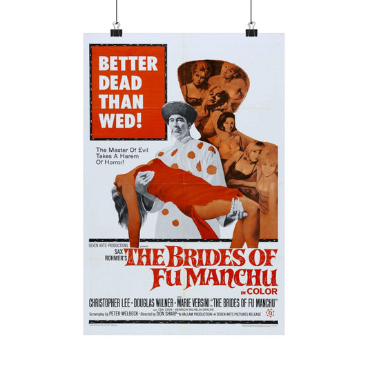 THE BRIDES OF FU MANCHU 1966 - Paper Movie Poster-12″ x 18″-The Sticker Space