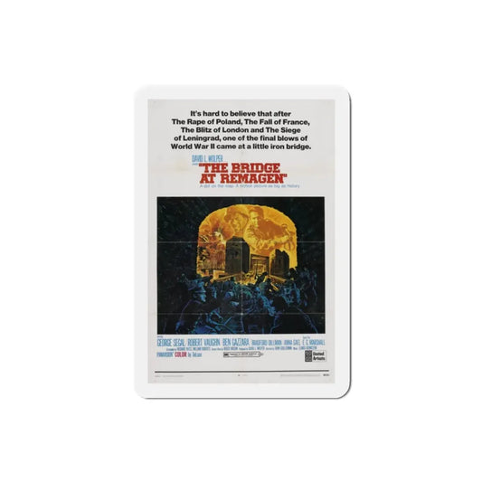 The Bridge at Remagen 1969 Movie Poster Refrigerator Magnet 2 Inch - The Sticker Space