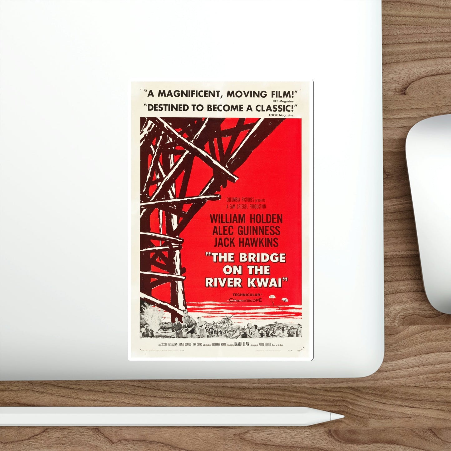 The Bridge on the River Kwai 1957 v2 Movie Poster STICKER Vinyl Die-Cut Decal-The Sticker Space