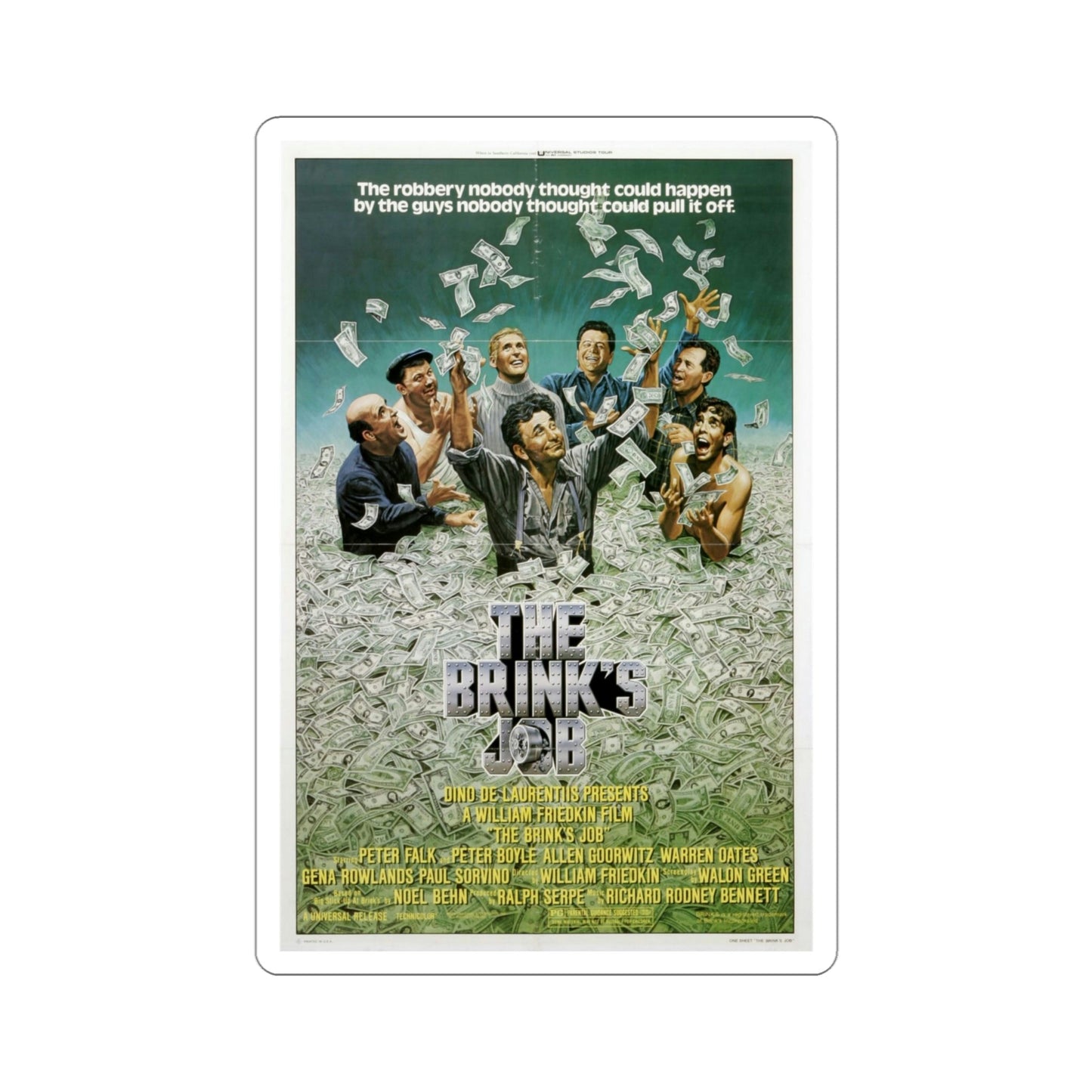 The Brink's Job 1978 Movie Poster STICKER Vinyl Die-Cut Decal-4 Inch-The Sticker Space