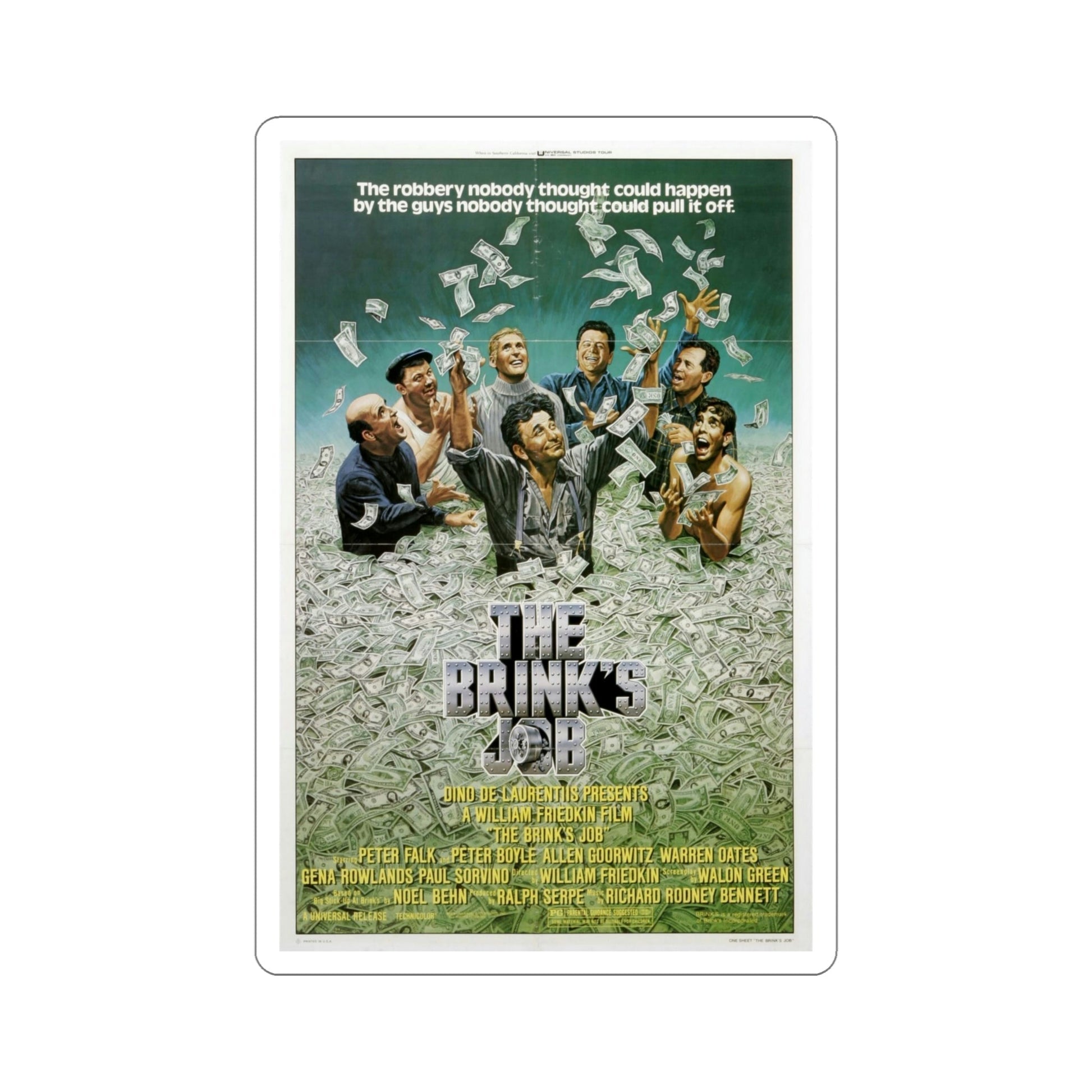 The Brink's Job 1978 Movie Poster STICKER Vinyl Die-Cut Decal-5 Inch-The Sticker Space