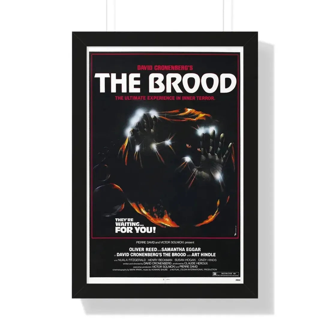 THE BROOD 1979 - Framed Movie Poster 16″ x 24″ Black - The Sticker Space