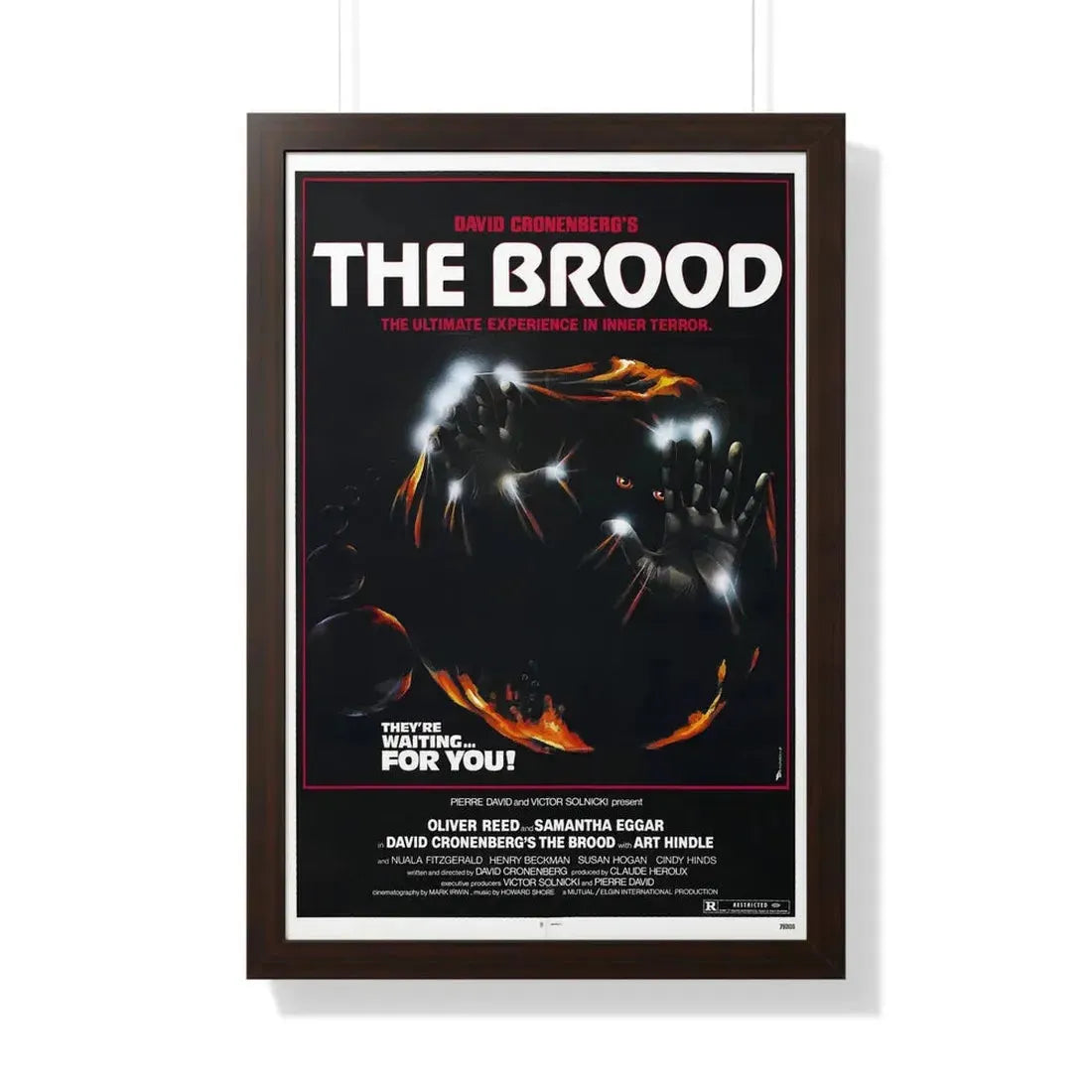 THE BROOD 1979 - Framed Movie Poster 20" x 30" Walnut - The Sticker Space