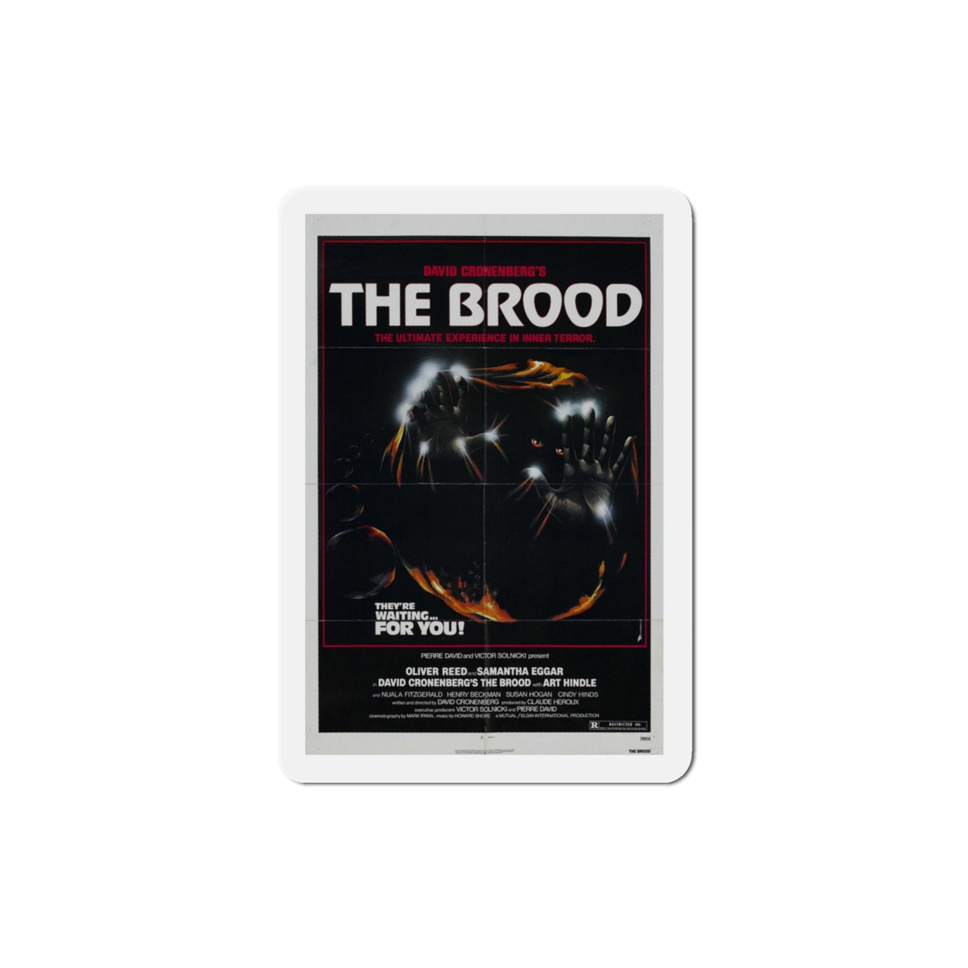 The Brood 1979 Movie Poster Die-Cut Magnet-3" x 3"-The Sticker Space