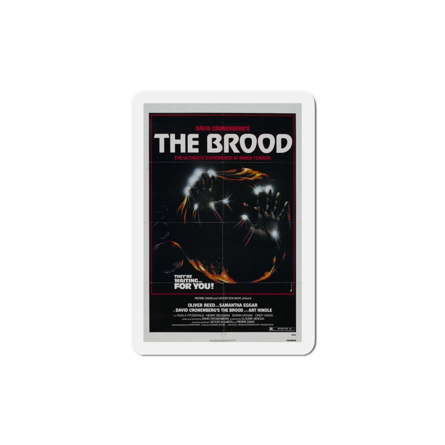 The Brood 1979 Movie Poster Die-Cut Magnet-5" x 5"-The Sticker Space