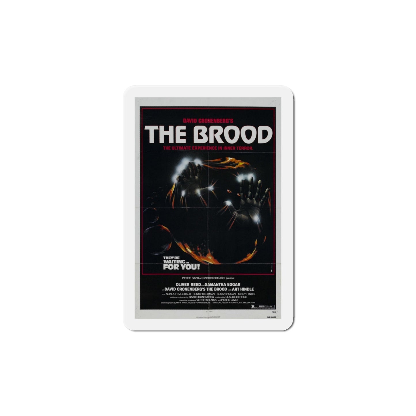The Brood 1979 Movie Poster Die-Cut Magnet-6 × 6"-The Sticker Space