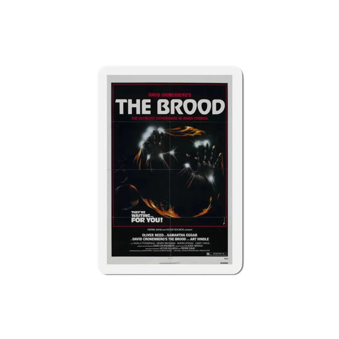 The Brood 1979 Movie Poster Refrigerator Magnet 3 Inch - The Sticker Space