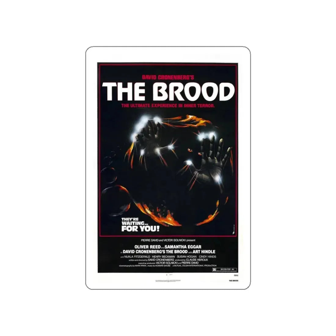 THE BROOD 1979 Movie Poster STICKER Vinyl Die-Cut Decal 5 Inch - The Sticker Space