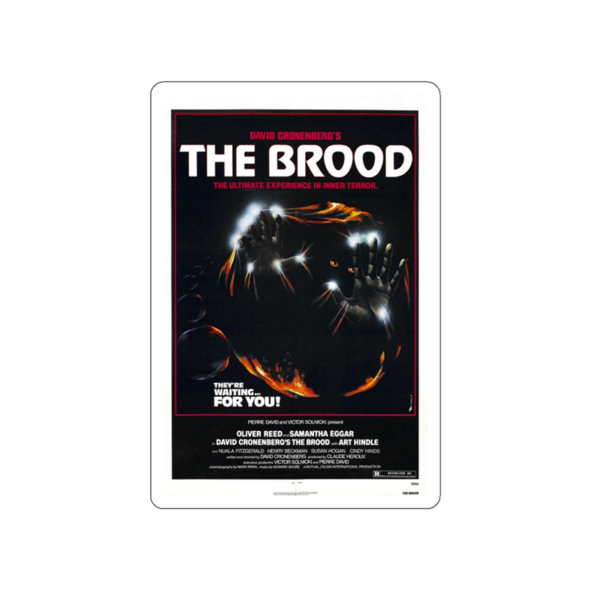 THE BROOD 1979 Movie Poster STICKER Vinyl Die-Cut Decal-White-The Sticker Space