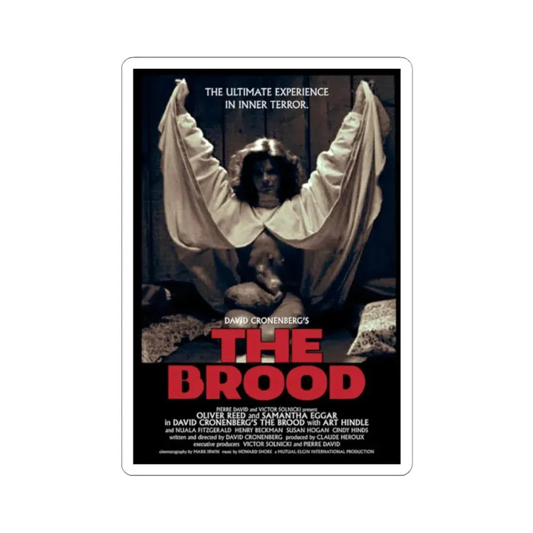THE BROOD (2) 1979 Movie Poster - STICKER Vinyl Kiss-Cut Decal 2 Inch White - The Sticker Space