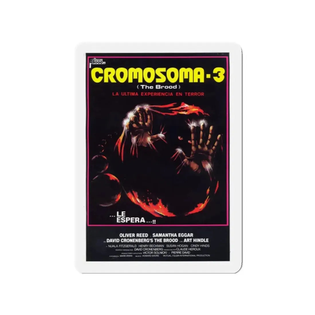 THE BROOD (3) 1979 Movie Poster - Refrigerator Magnet 2 Inch Die-Cut - The Sticker Space