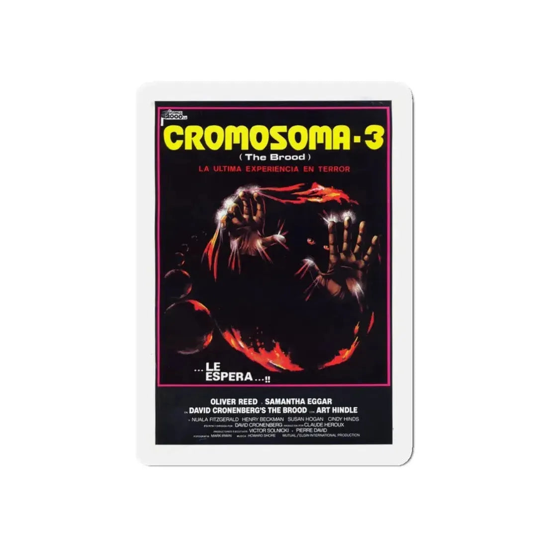 THE BROOD (3) 1979 Movie Poster - Refrigerator Magnet 3 Inch Die-Cut - The Sticker Space