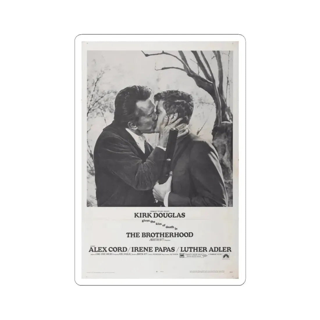 The Brotherhood 1968 Movie Poster - STICKER Vinyl Kiss-Cut Decal 4 Inch White - The Sticker Space