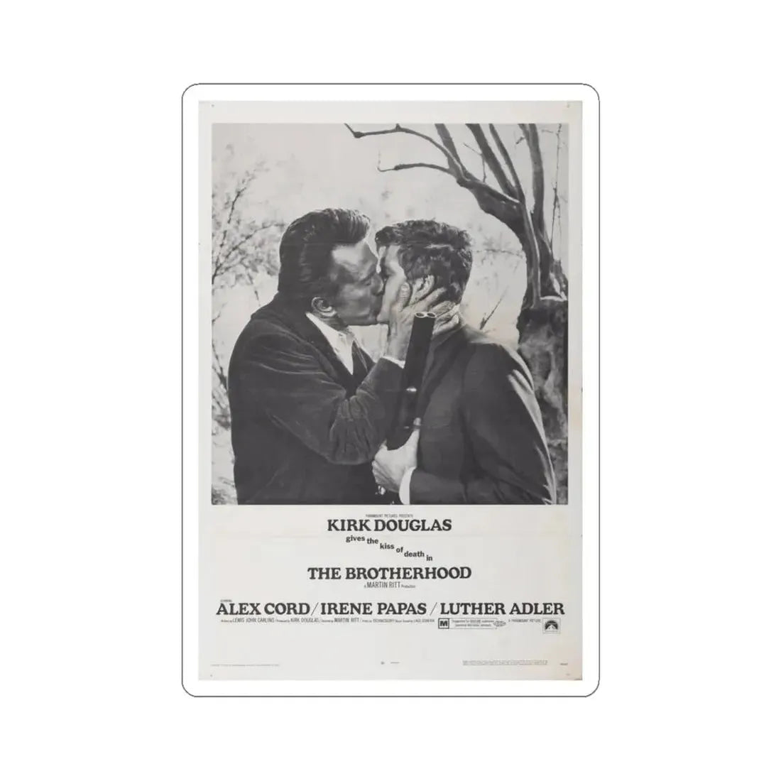 The Brotherhood 1968 Movie Poster - STICKER Vinyl Kiss-Cut Decal 6 Inch White - The Sticker Space