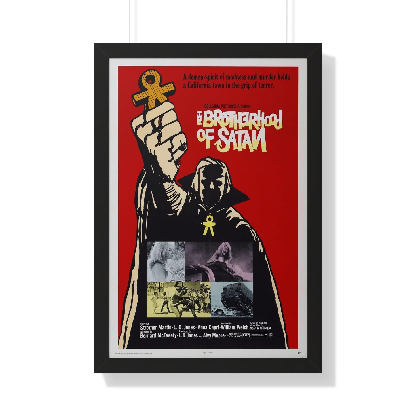 THE BROTHERHOOD OF SATAN 1971 - Framed Movie Poster-20" x 30"-The Sticker Space