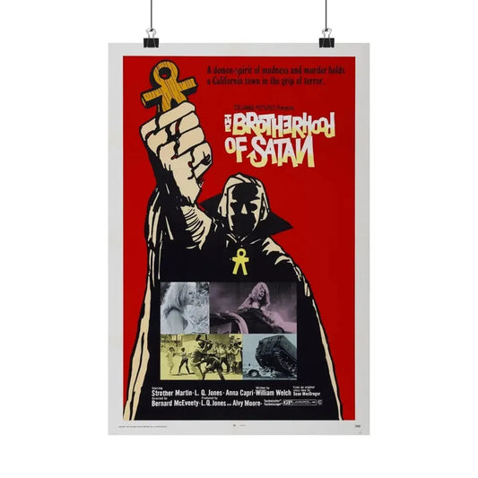 THE BROTHERHOOD OF SATAN 1971 - Paper Movie Poster 12″ x 18″ Matte - The Sticker Space