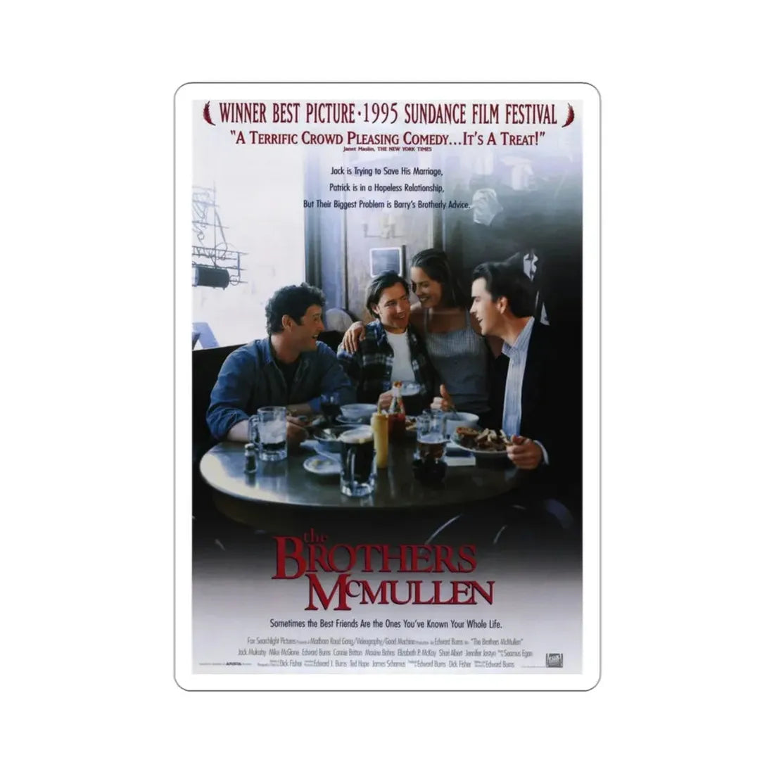 The Brothers McMullen 1995 Movie Poster STICKER Vinyl Die-Cut Decal 3 Inch - The Sticker Space