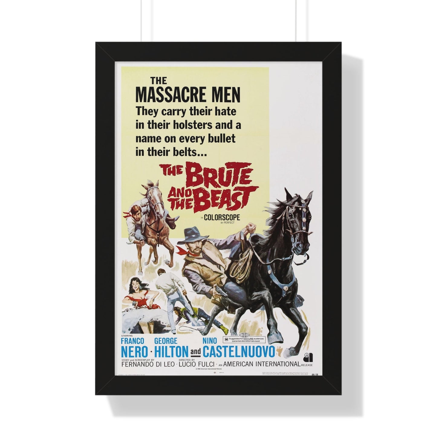 THE BRUTE AND THE BEAST 1966 - Framed Movie Poster-16″ x 24″-The Sticker Space