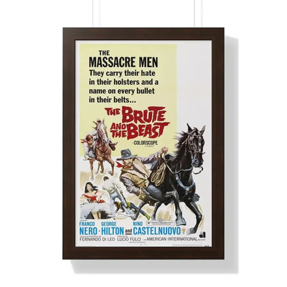 THE BRUTE AND THE BEAST 1966 - Framed Movie Poster 16″ x 24″ Walnut - The Sticker Space