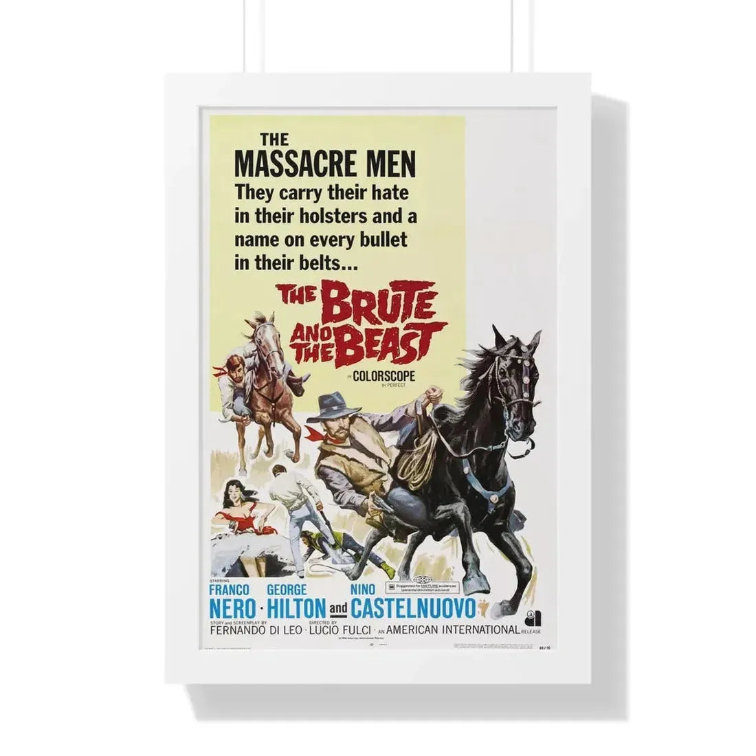 THE BRUTE AND THE BEAST 1966 - Framed Movie Poster 16″ x 24″ White - The Sticker Space