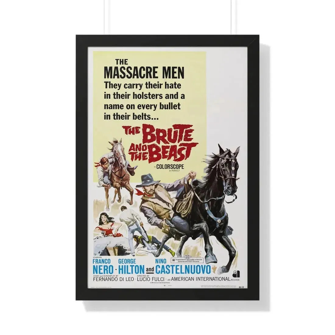 THE BRUTE AND THE BEAST 1966 - Framed Movie Poster 20" x 30" Black - The Sticker Space