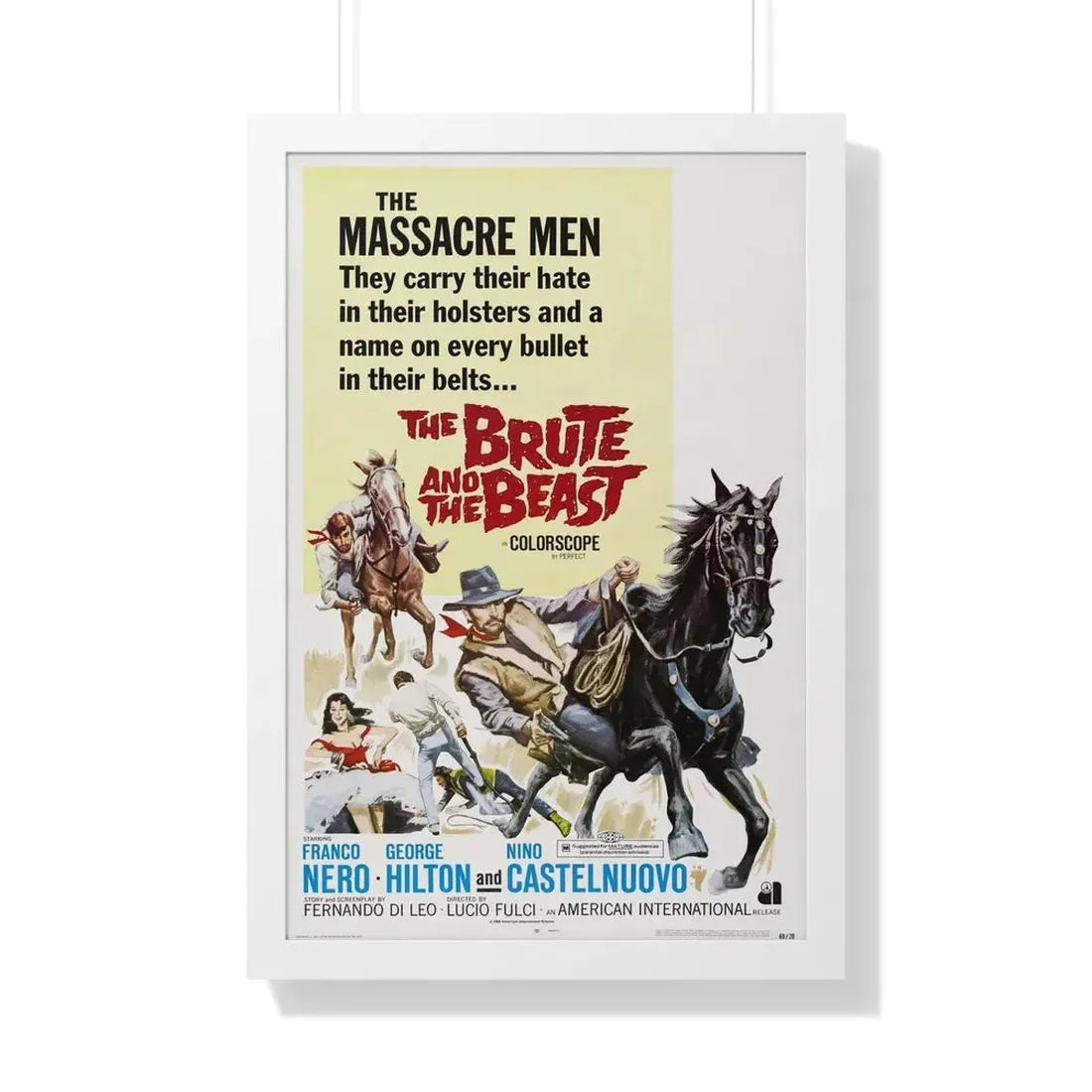 THE BRUTE AND THE BEAST 1966 - Framed Movie Poster 20" x 30" White - The Sticker Space