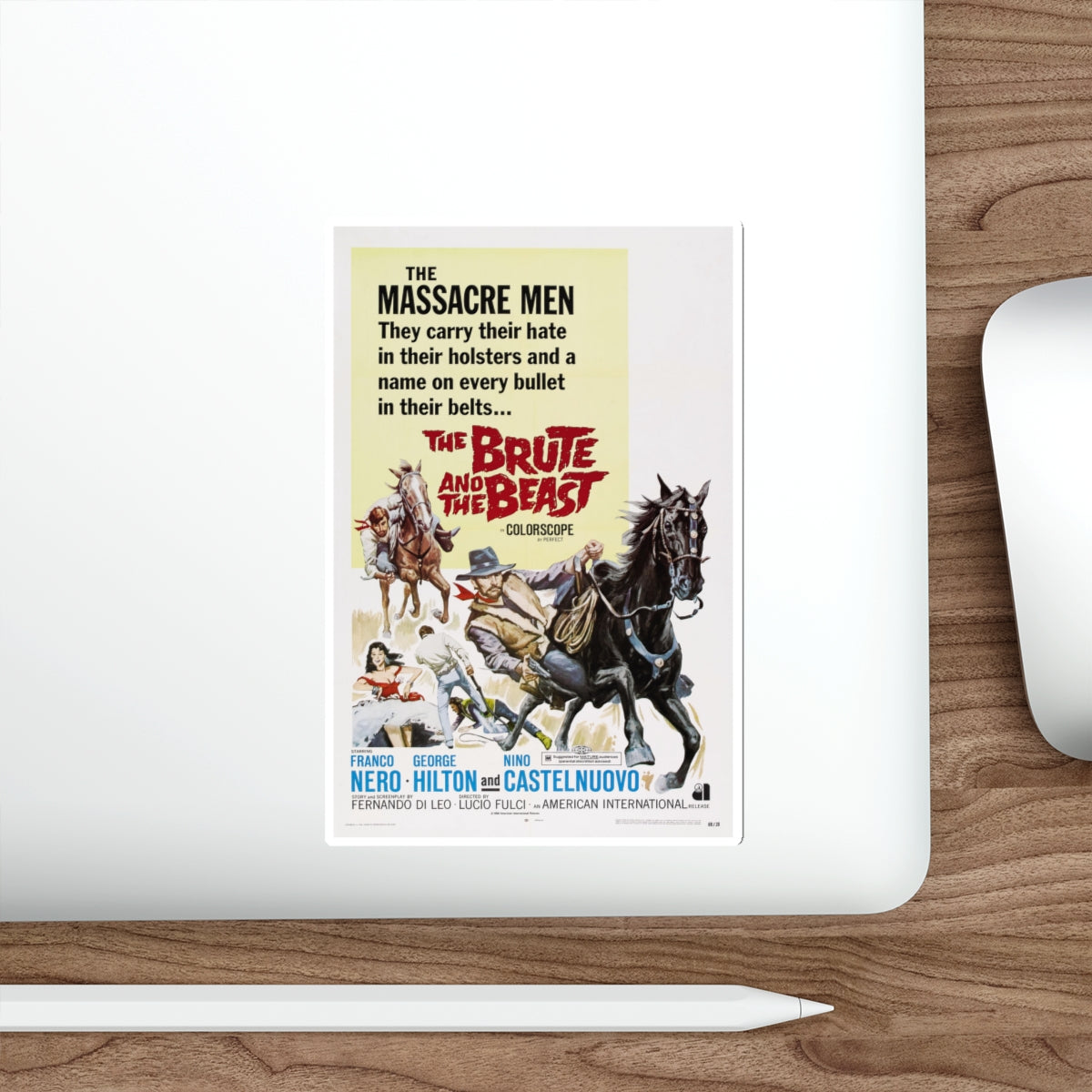 THE BRUTE AND THE BEAST 1966 Movie Poster STICKER Vinyl Die-Cut Decal-The Sticker Space