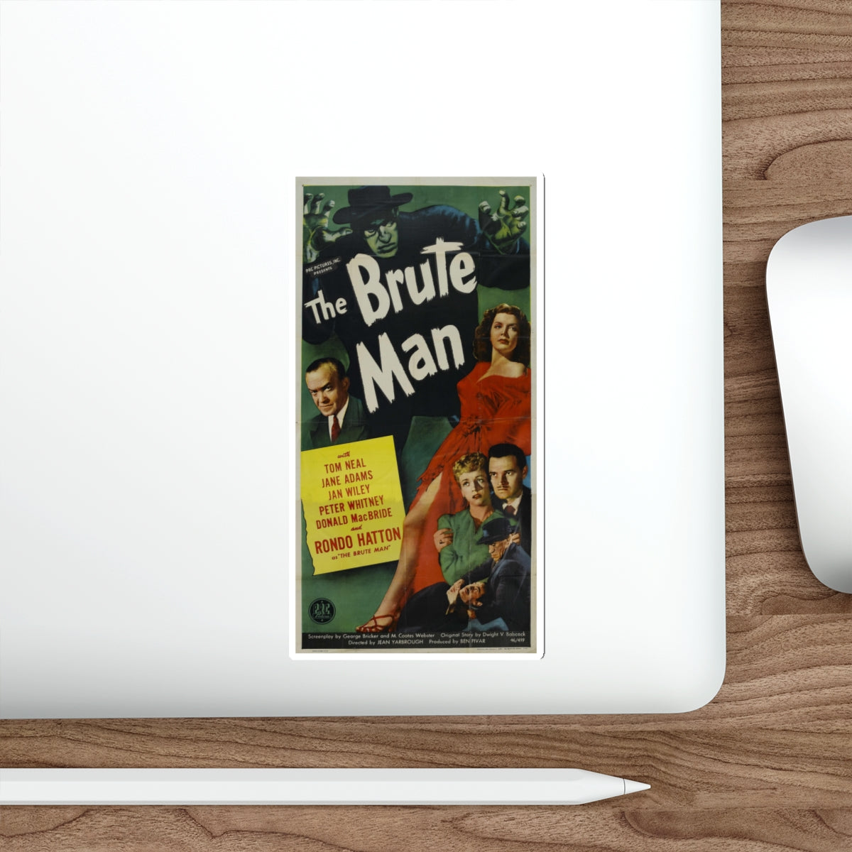THE BRUTE MAN 1946 Movie Poster STICKER Vinyl Die-Cut Decal-The Sticker Space