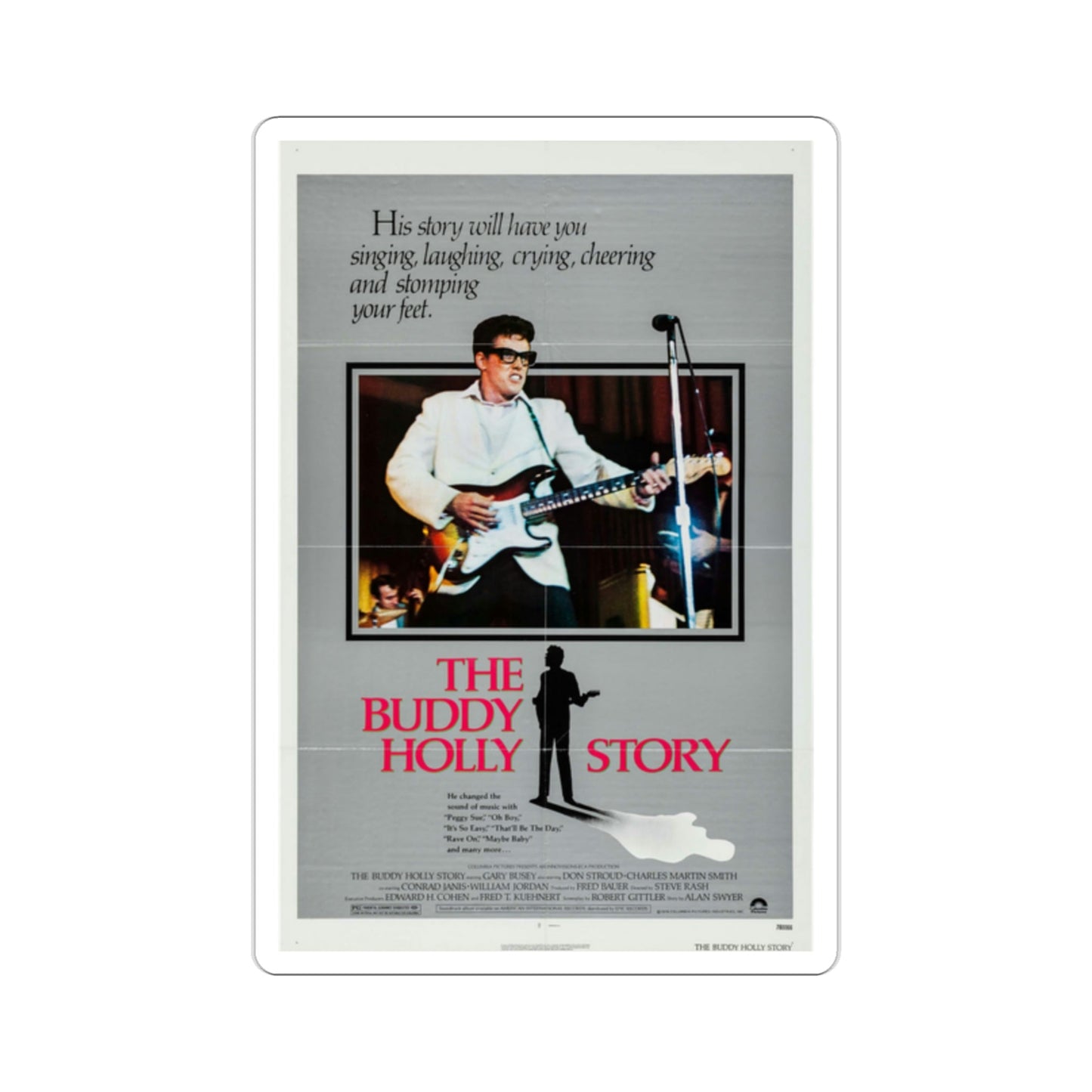 The Buddy Holly Story 1978 Movie Poster STICKER Vinyl Die-Cut Decal-2 Inch-The Sticker Space