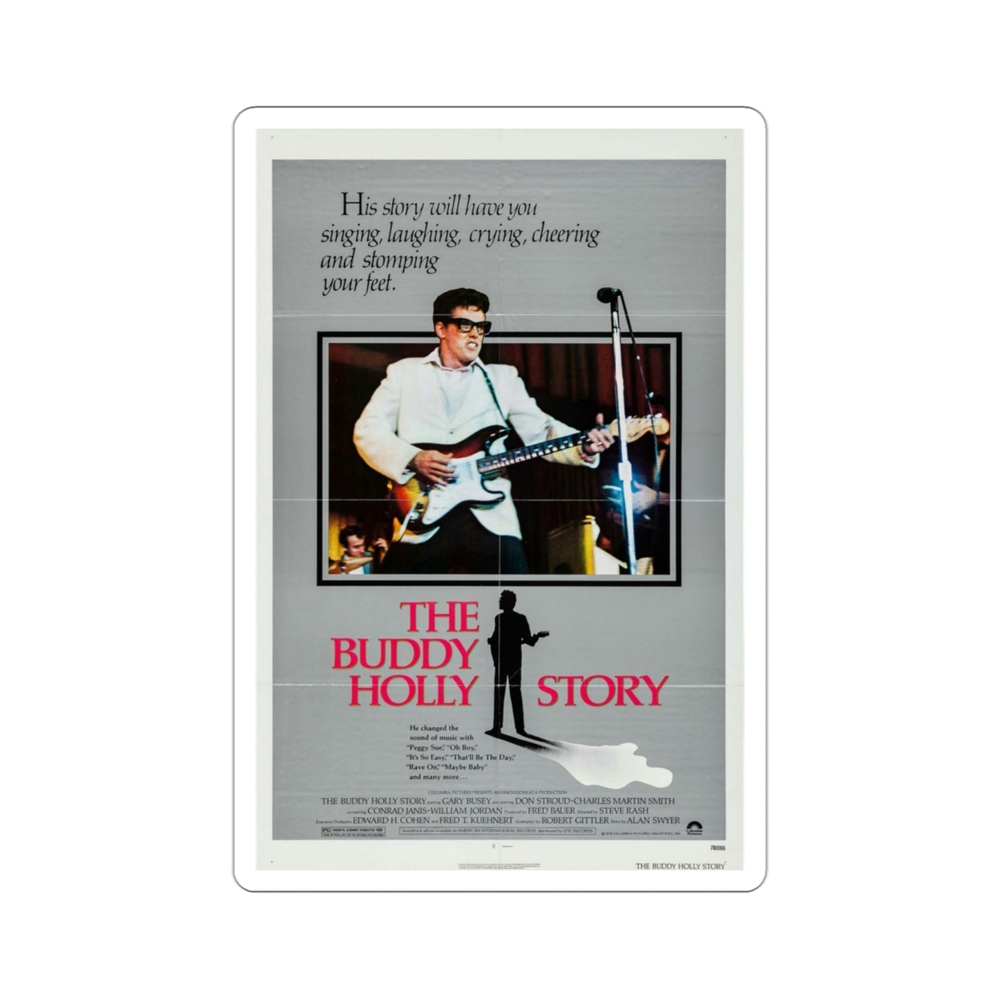 The Buddy Holly Story 1978 Movie Poster STICKER Vinyl Die-Cut Decal-3 Inch-The Sticker Space