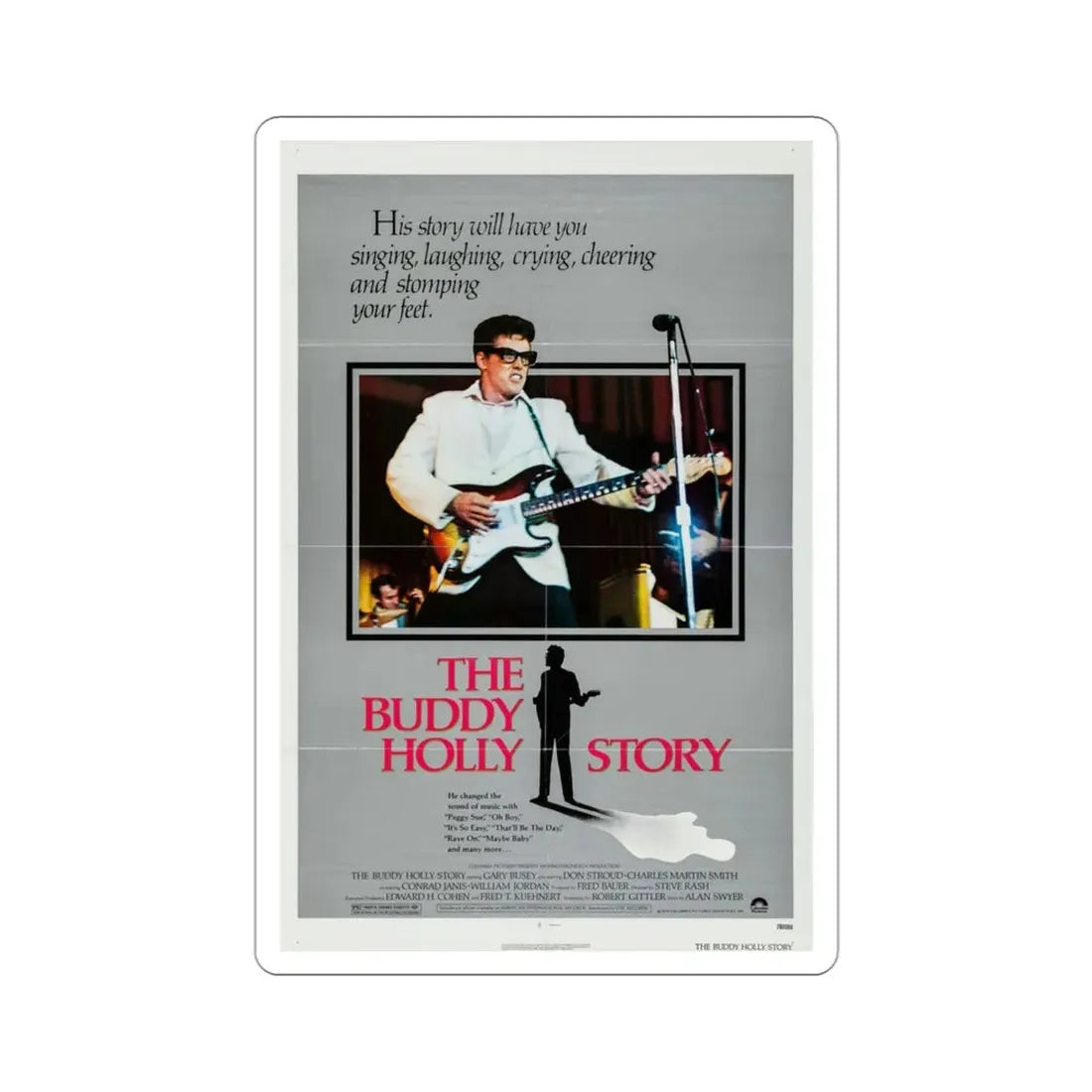 The Buddy Holly Story 1978 Movie Poster STICKER Vinyl Die-Cut Decal 3 Inch - The Sticker Space