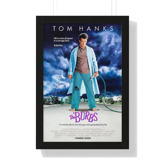 THE 'BURBS 1989 - Framed Movie Poster 16″ x 24″ Black - The Sticker Space