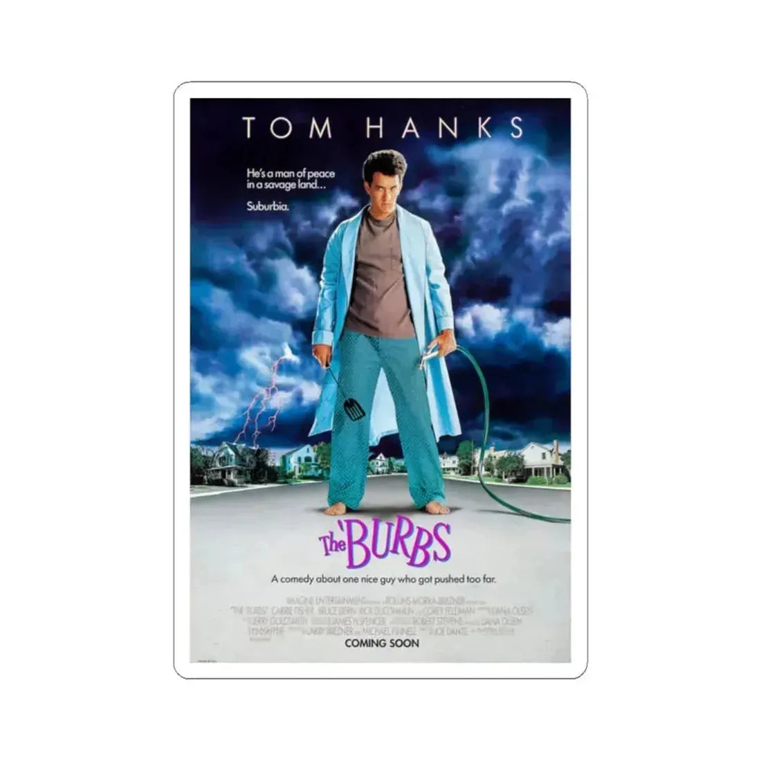 The 'burbs 1989 Movie Poster - STICKER Vinyl Kiss-Cut Decal 2 Inch White - The Sticker Space