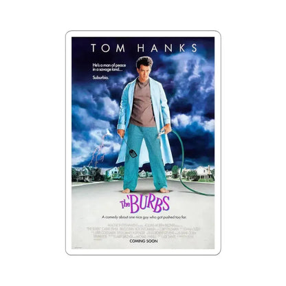 THE 'BURBS 1989 Movie Poster - STICKER Vinyl Kiss-Cut Decal 4 Inch White - The Sticker Space